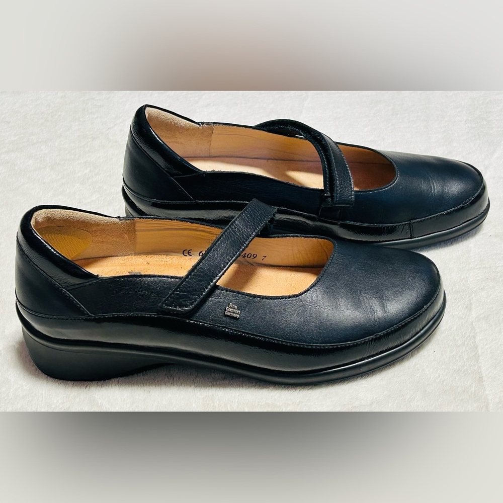 Finn Comfort Hempstead Womens US 6.5 Black Leather Made In Germany